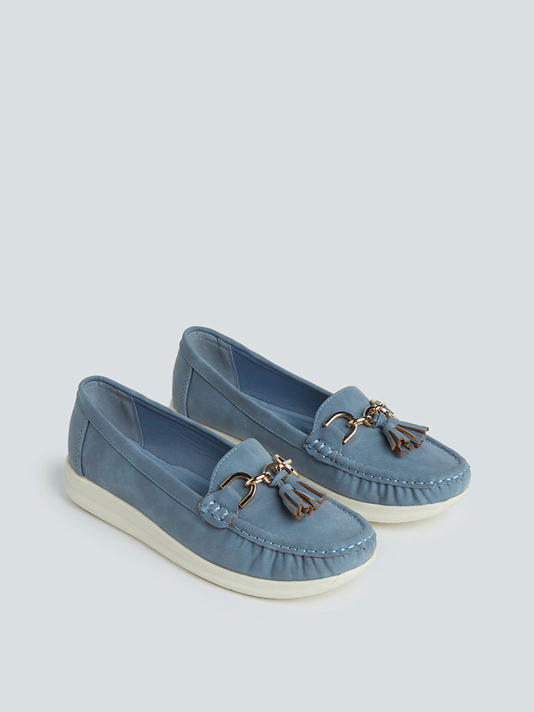 LUNA BLU Blue Loafers